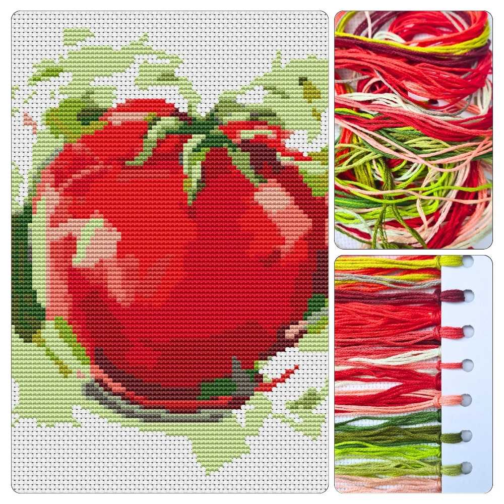 Succulent Tomato Cross Stitch Kit - Mini Cross Stitch Kit - The Art of Stitch