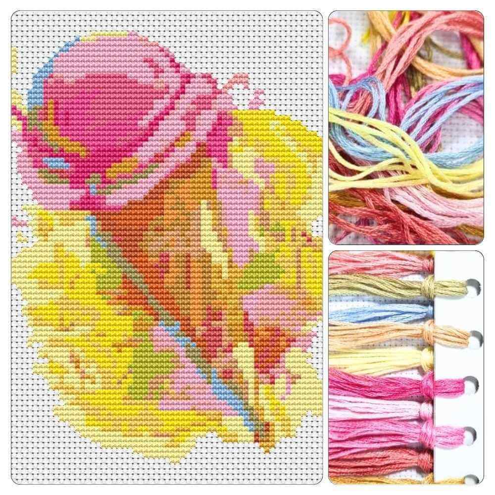 Ice Cream Cross Stitch Kit