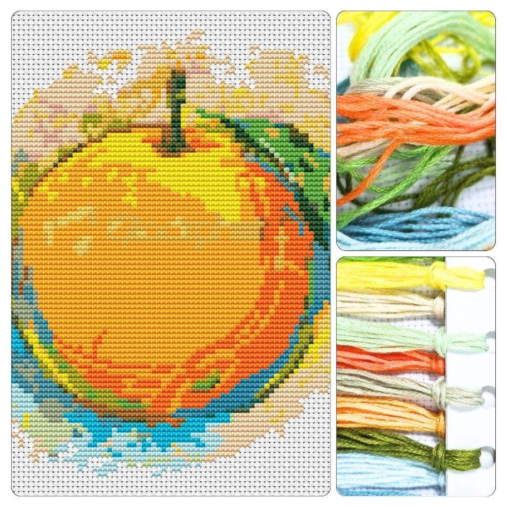 Very Orange Cross Stitch Kit by The Art of Stitch