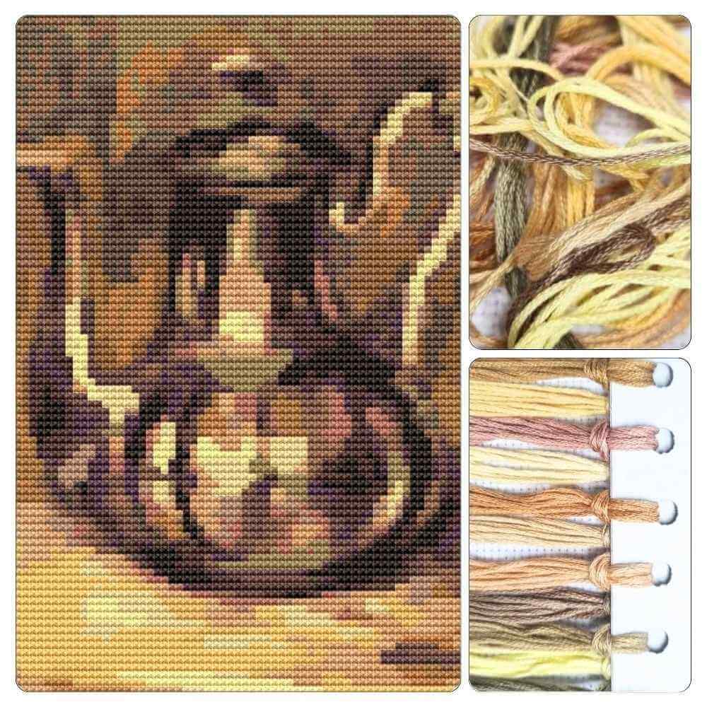 Coffee Pot Mini Cross Stitch Kit