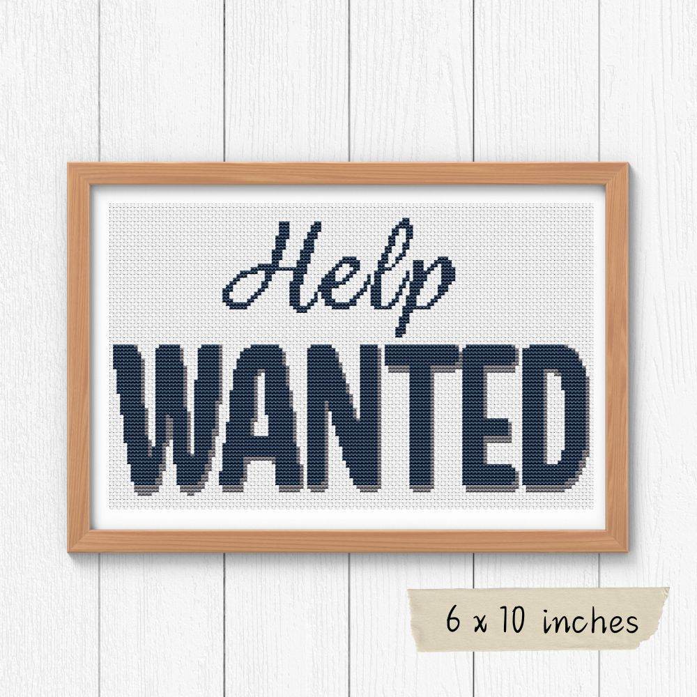 Help Wanted Mini Cross Stitch Pattern by The Art of Stitch