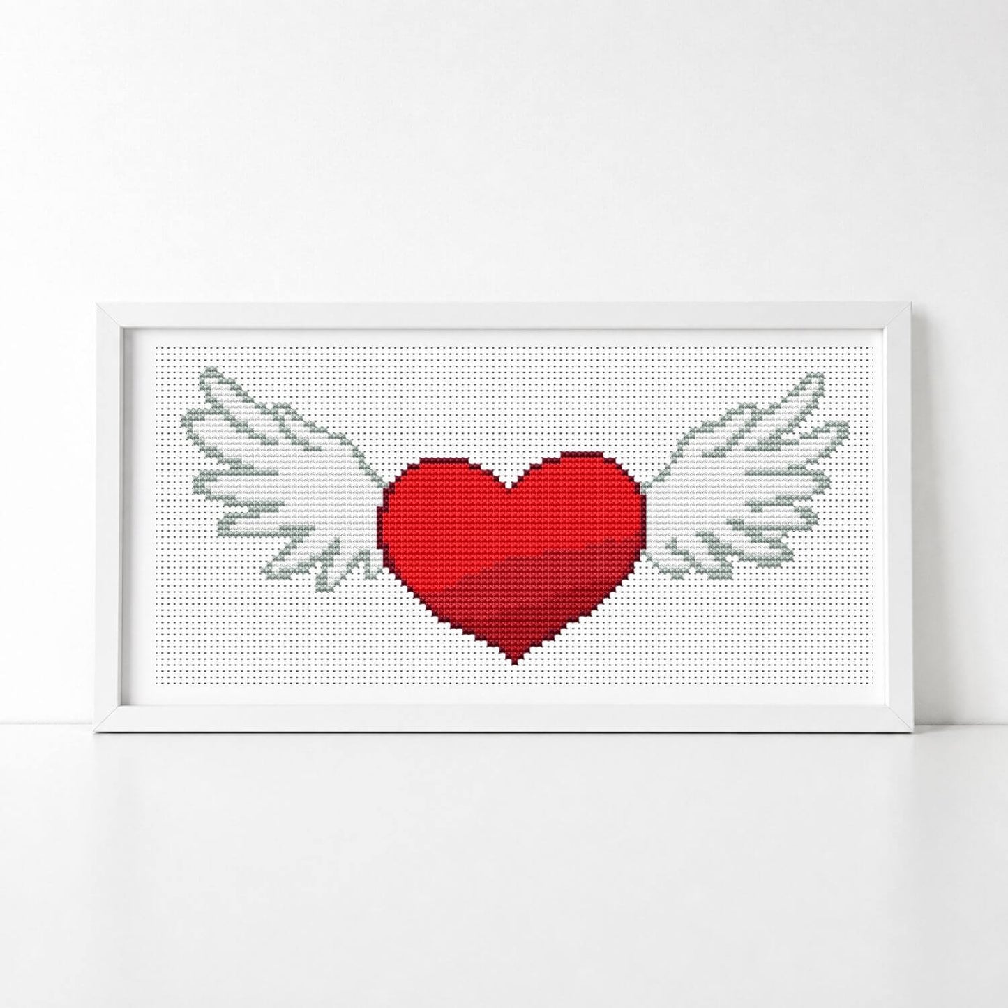 Winged Heart Mini Cross Stitch Pattern - Mini Cross Stitch Pattern - The Art of Stitch