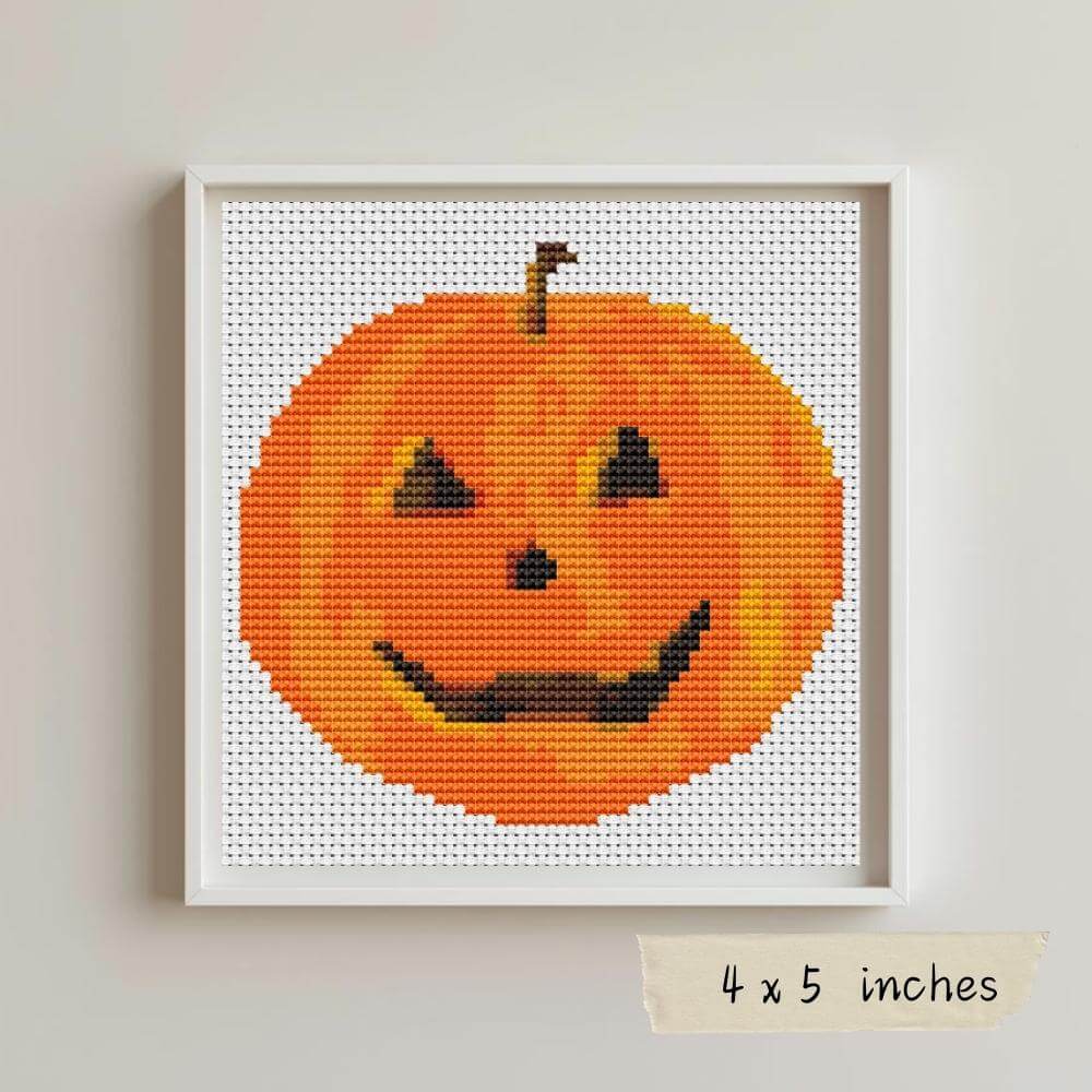 Mr Pumpkin Mini Cross Stitch Pattern