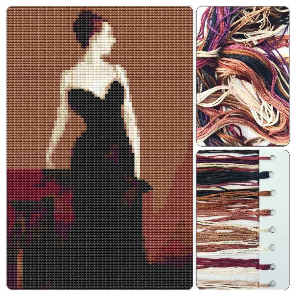 Madame X Mini Cross Stitch Kit - Mini Cross Stitch Kit - John Singer Sargent