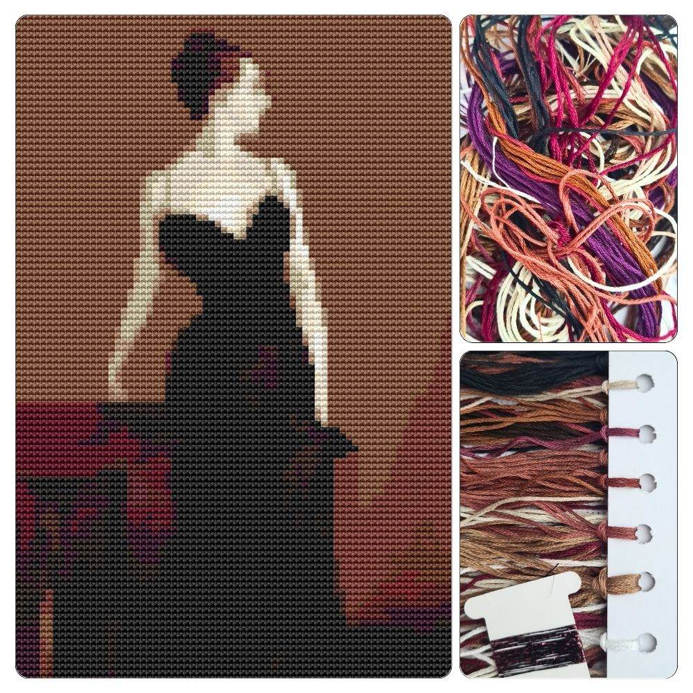 Madame X Mini Cross Stitch Kit by John Singer Sargent