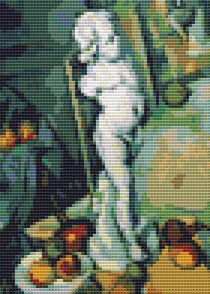 Still Life with Plaster Cupid Mini Cross Stitch Pattern by Paul Cezanne