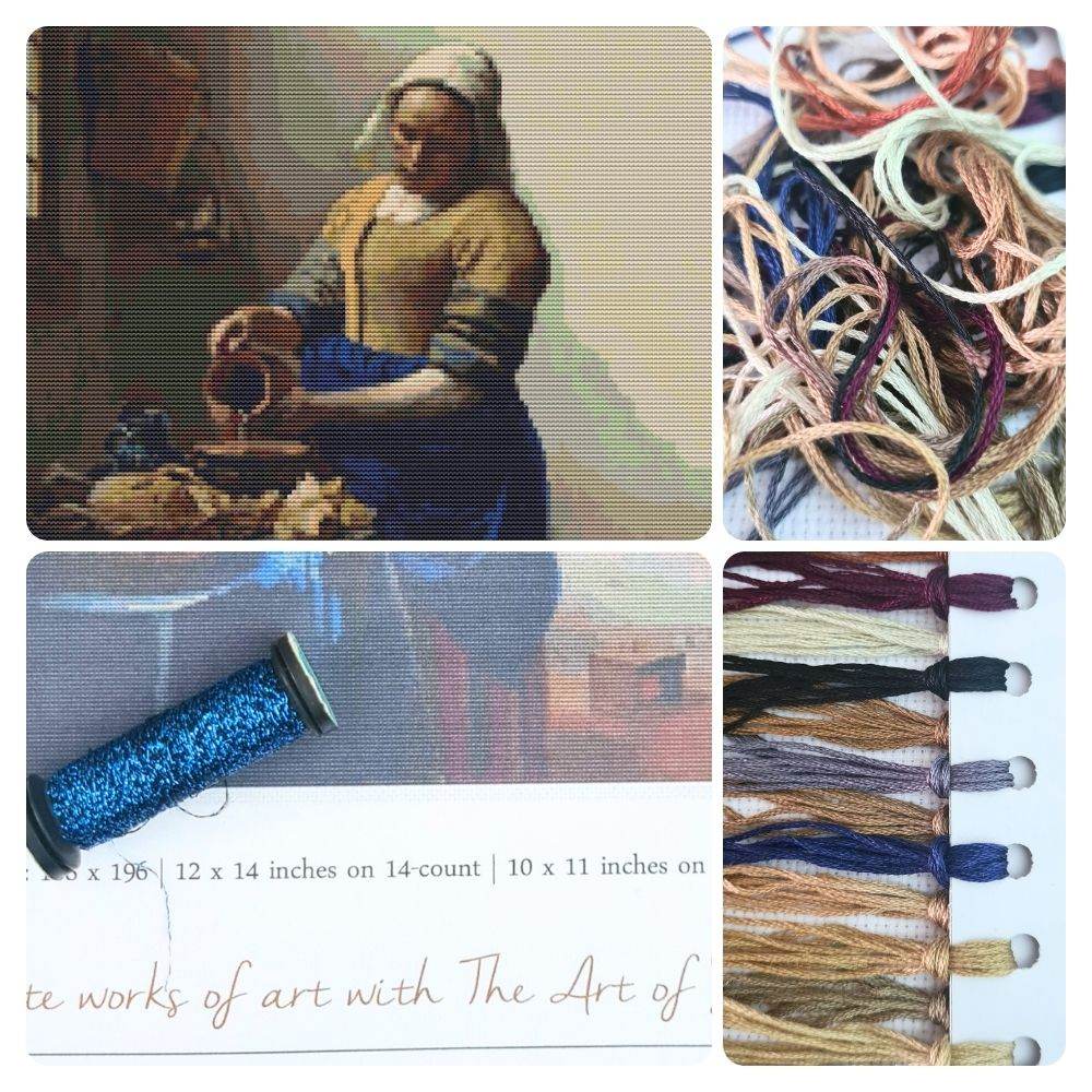 The Milkmaid Cross Stitch Pattern by Johannes Vermeer