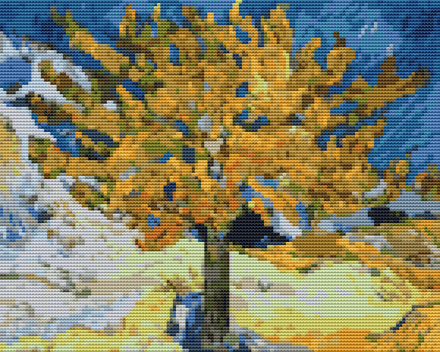 The Mulberry Tree Cross Stitch Kit - Premium Cross Stitch Kit - Vincent Van Gogh