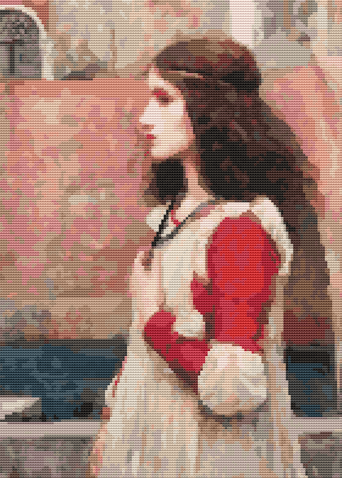 Juliet Cross Stitch Kit by John William Waterhouse