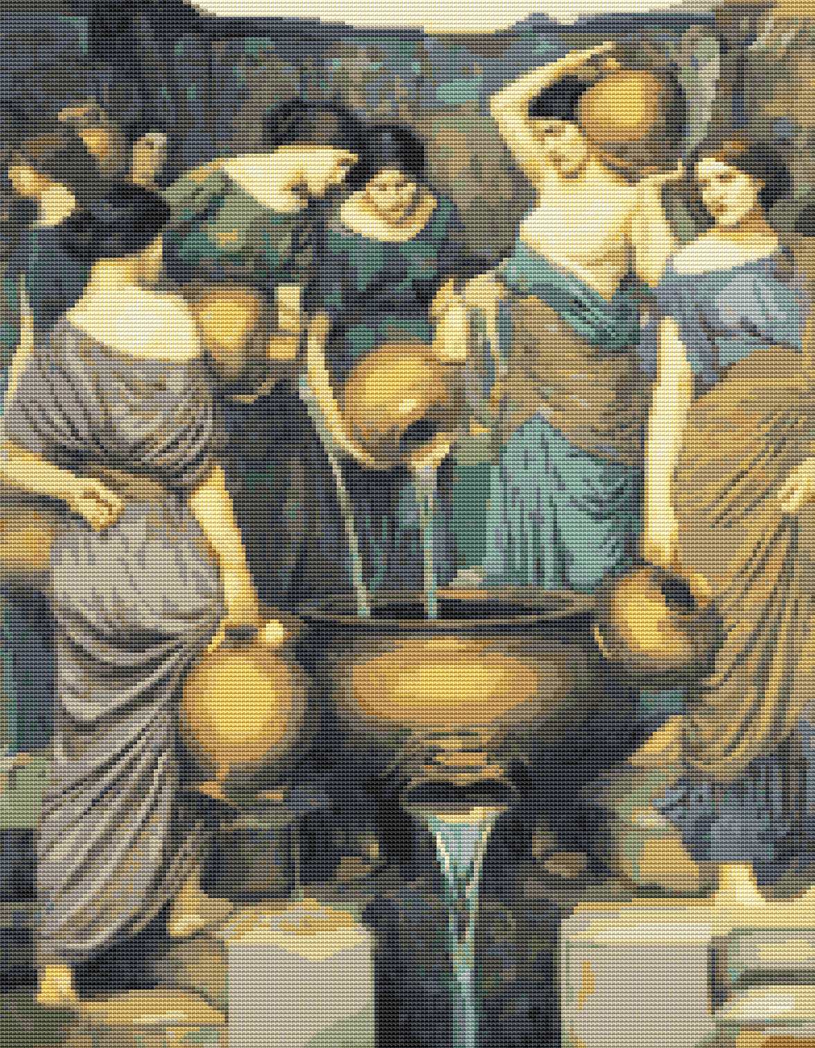 The Danaides Cross Stitch Kit by John William Waterhouse