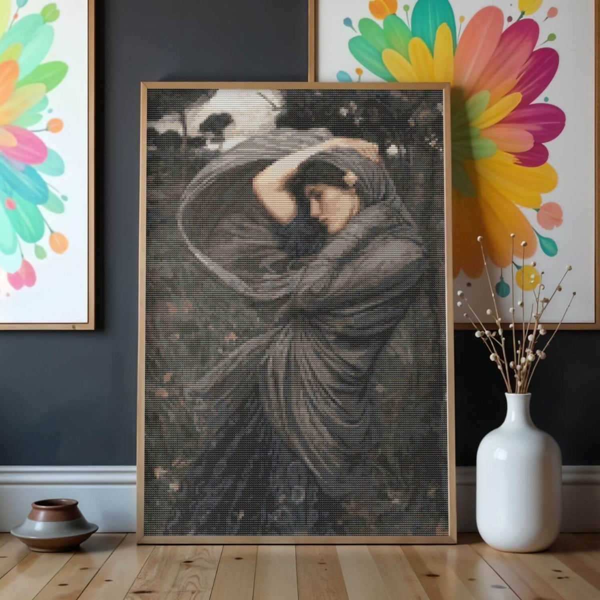 Boreas Cross Stitch Pattern - Premium Cross Stitch Pattern - John William Waterhouse
