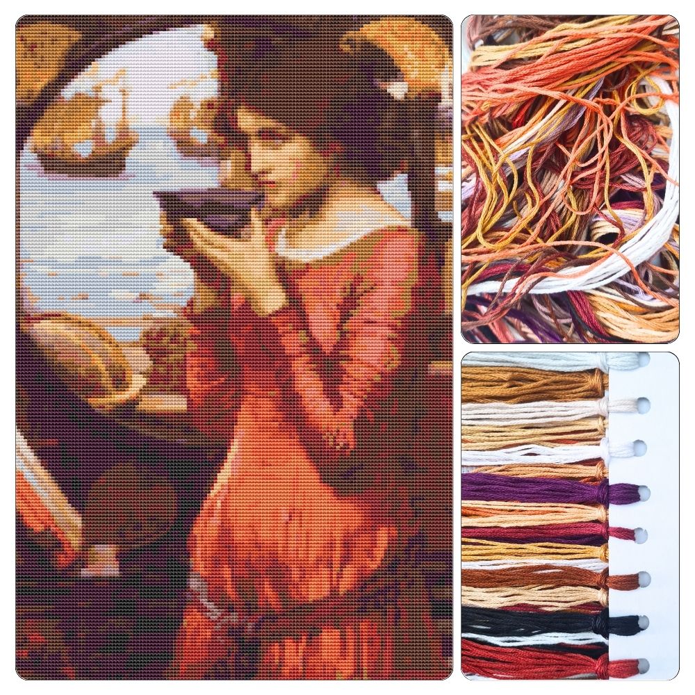Destiny Cross Stitch Kit - Premium Cross Stitch Kit - John William Waterhouse