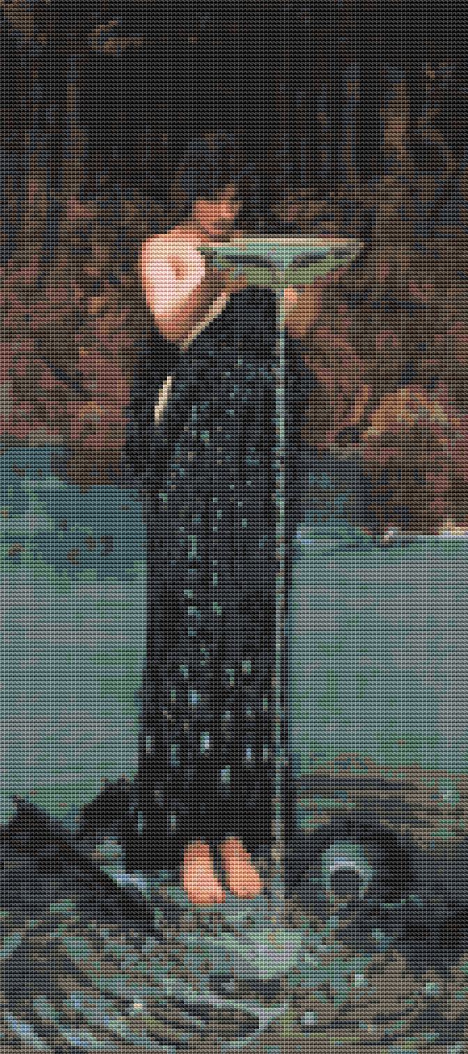 Circe Invidiosa Cross Stitch Pattern - Premium Cross Stitch Pattern - John William Waterhouse