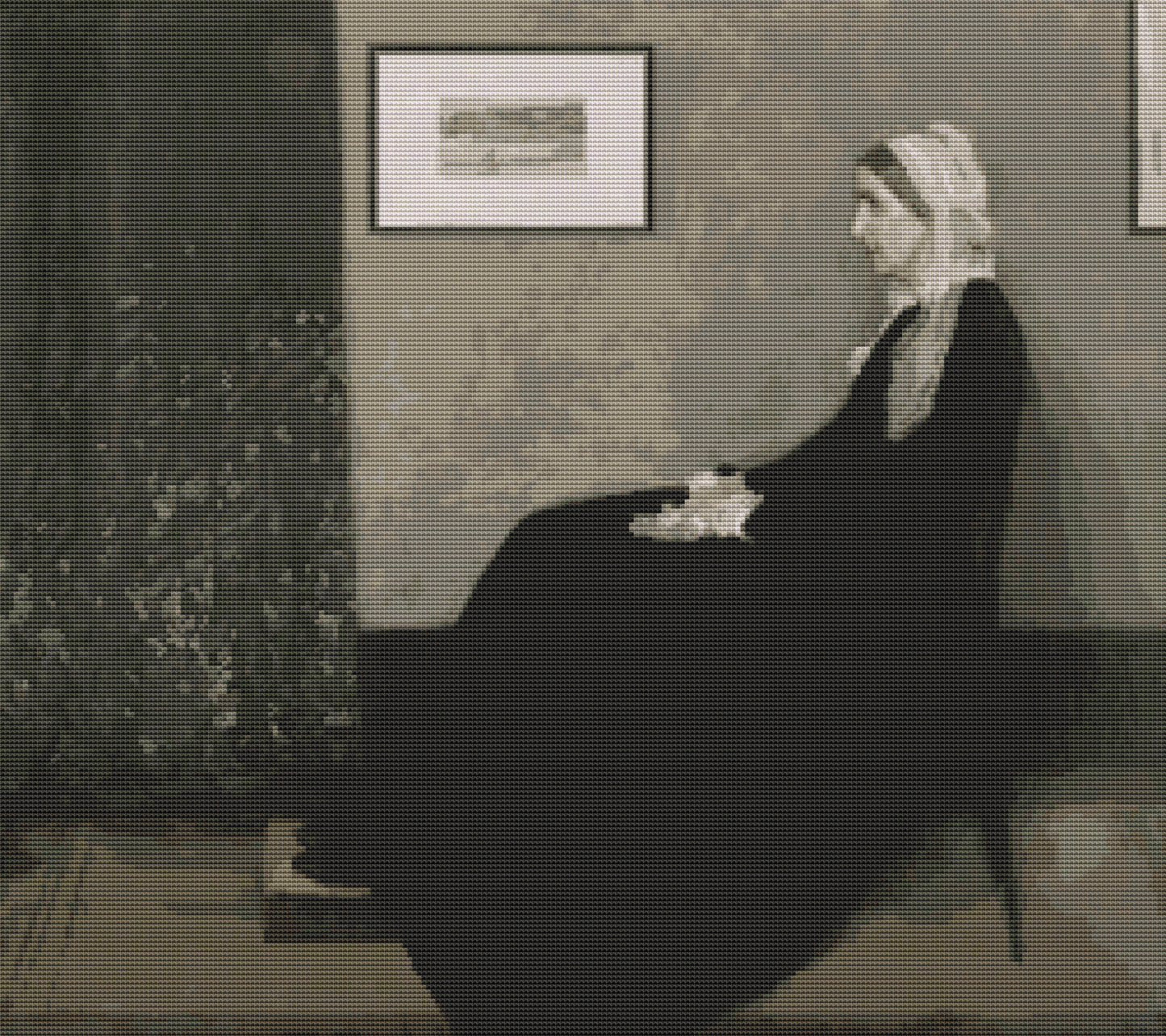 Whistler's Mother Cross Stitch Pattern by James McNeill Whistler