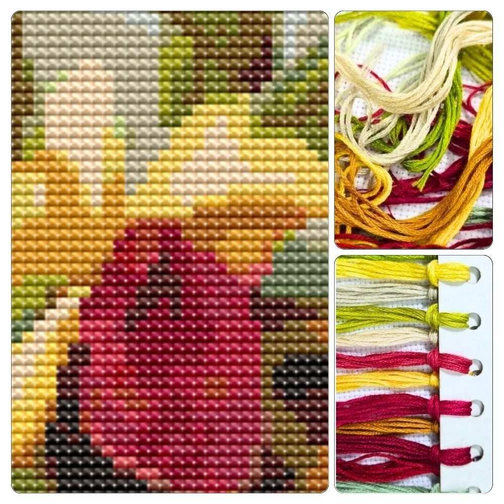 Orchids and Hummingbird Bookmark Cross Stitch Kit - Bookmark Cross Stitch Kit - Martin Johnson Heade