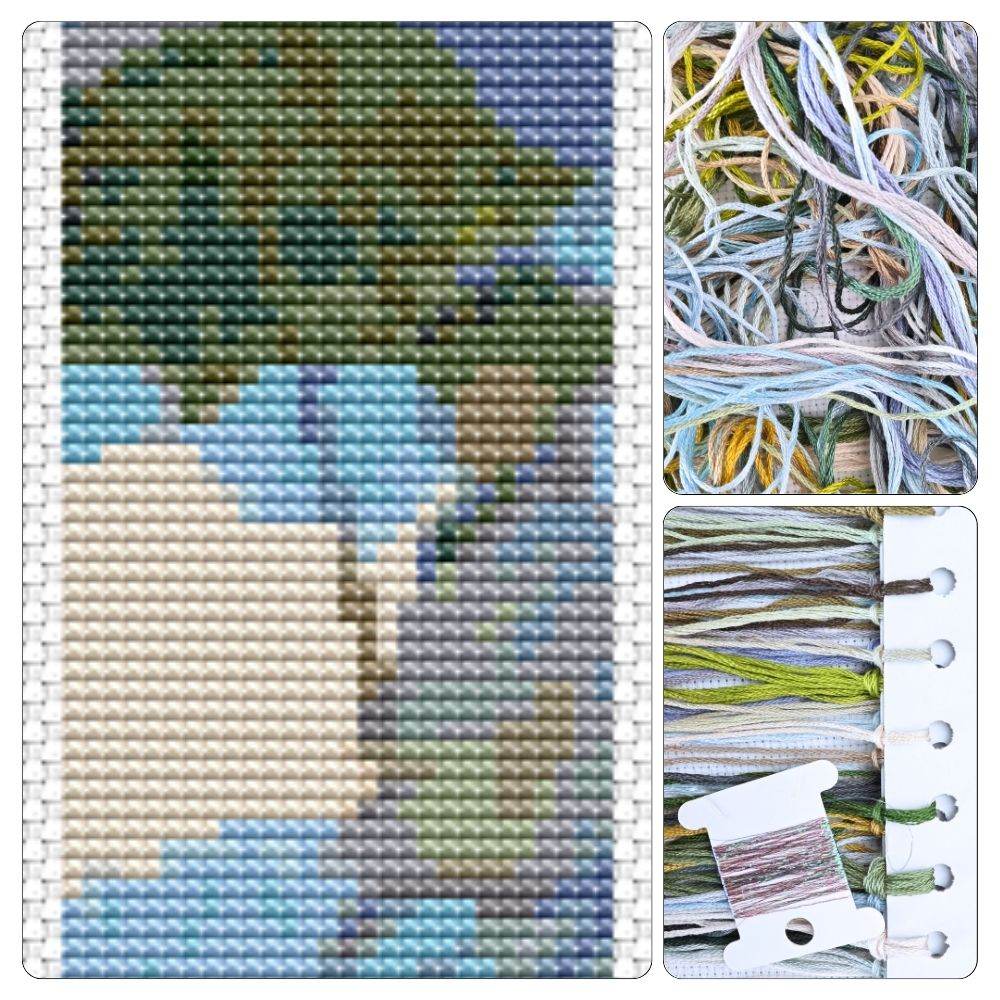 Woman with a Parasol Bookmark Cross Stitch Kit by Claude Monet