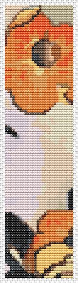 Poppies Bookmark Cross Stitch Pattern