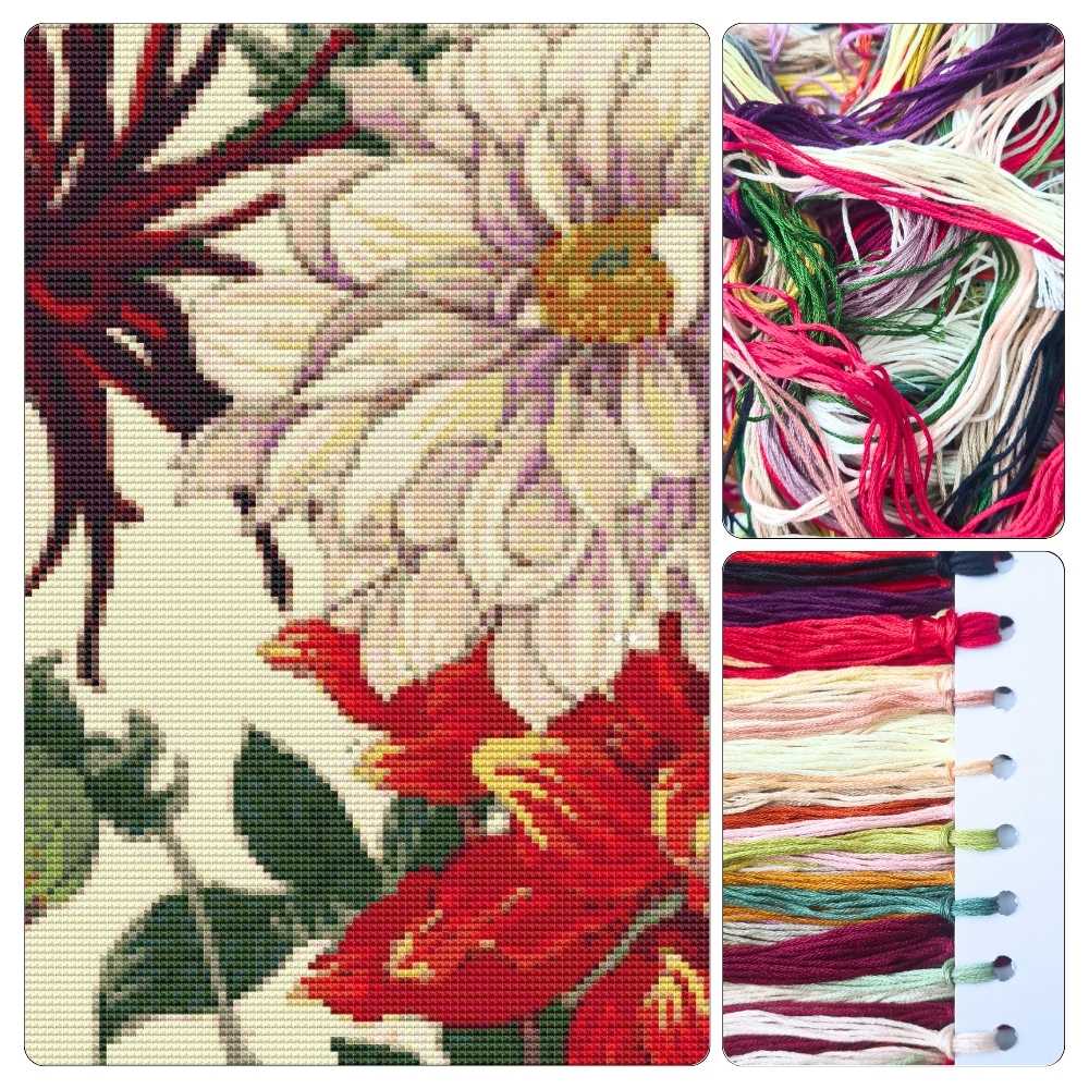 Japan Dahlia Cross Stitch Kit