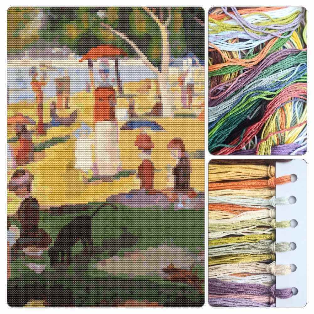 A Sunday Afternoon on the Island of La Grande Jatte Cross Stitch Kit