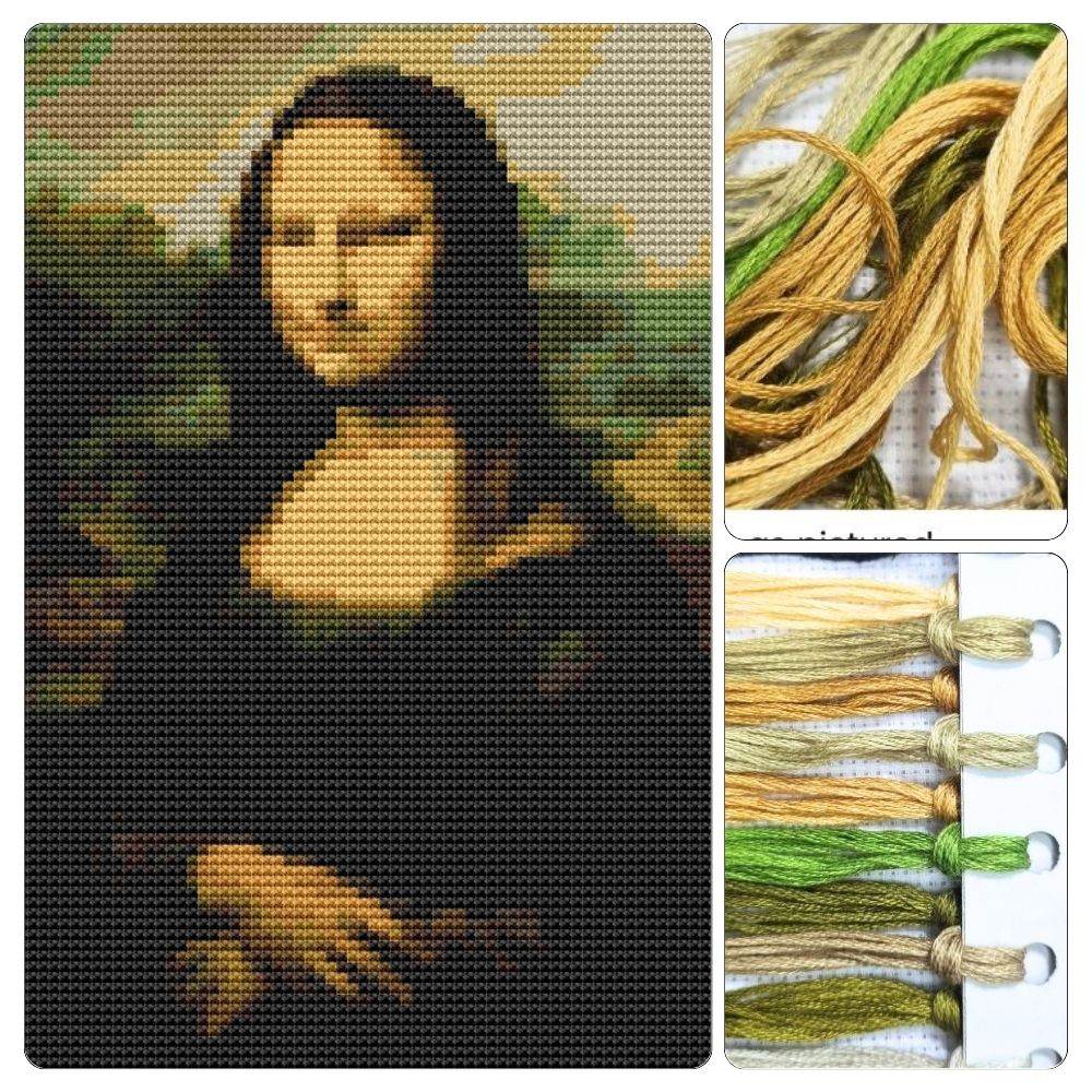 Mona Lisa Mini Cross Stitch Kit by Leonardo da Vinci