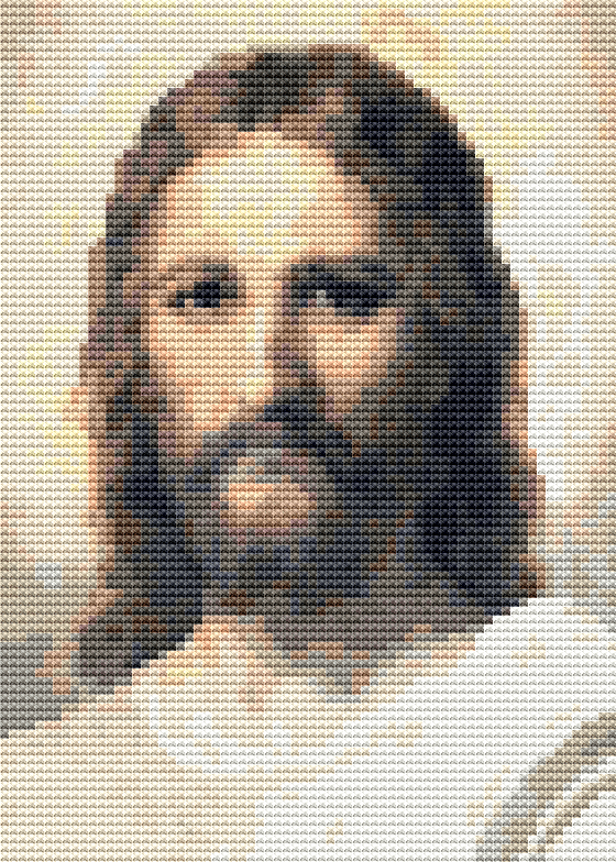 Jesus Mini Cross Stitch Pattern by Heinrich Hofmann