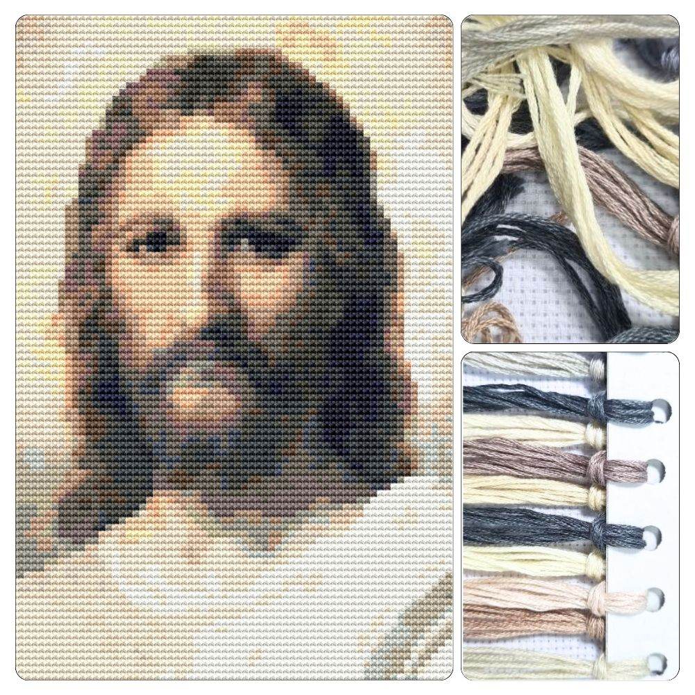 Jesus Mini Cross Stitch Kit by Heinrich Hofmann