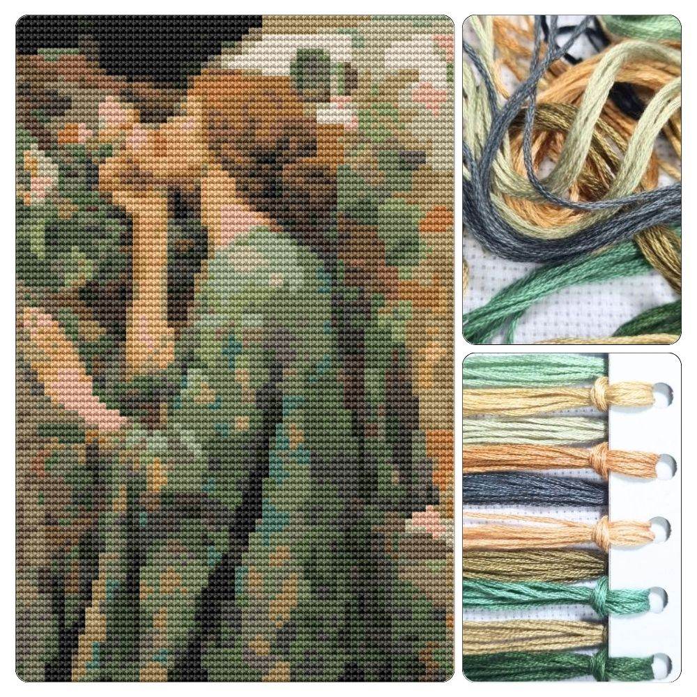 My Sweet Rose Mini Cross Stitch Kit by John William Waterhouse