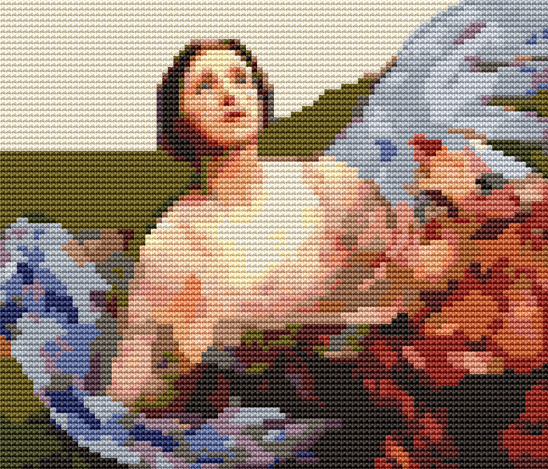 Sense of Sight Mini Cross Stitch Pattern by Annie L.R. Swynnerton
