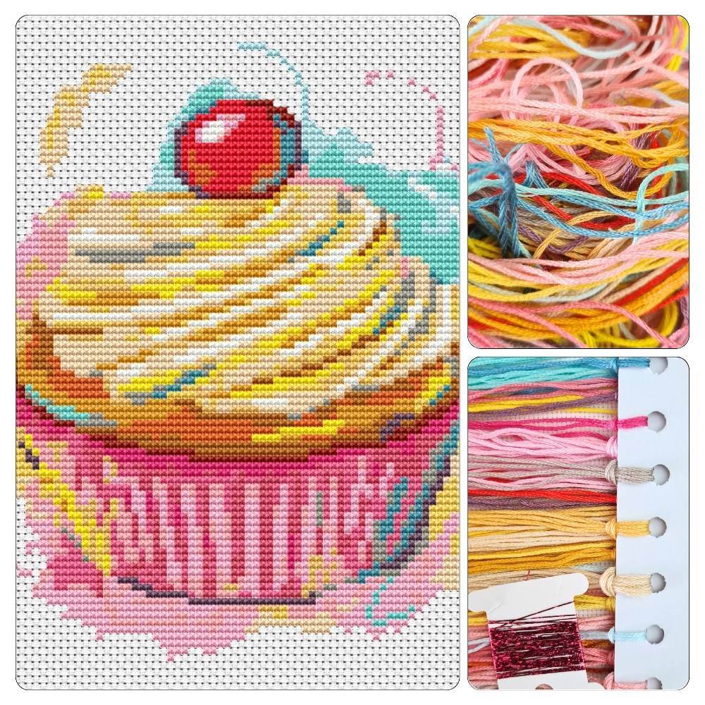 Yummy Cupcake Cross Stitch Kit by The Art of Stitch
