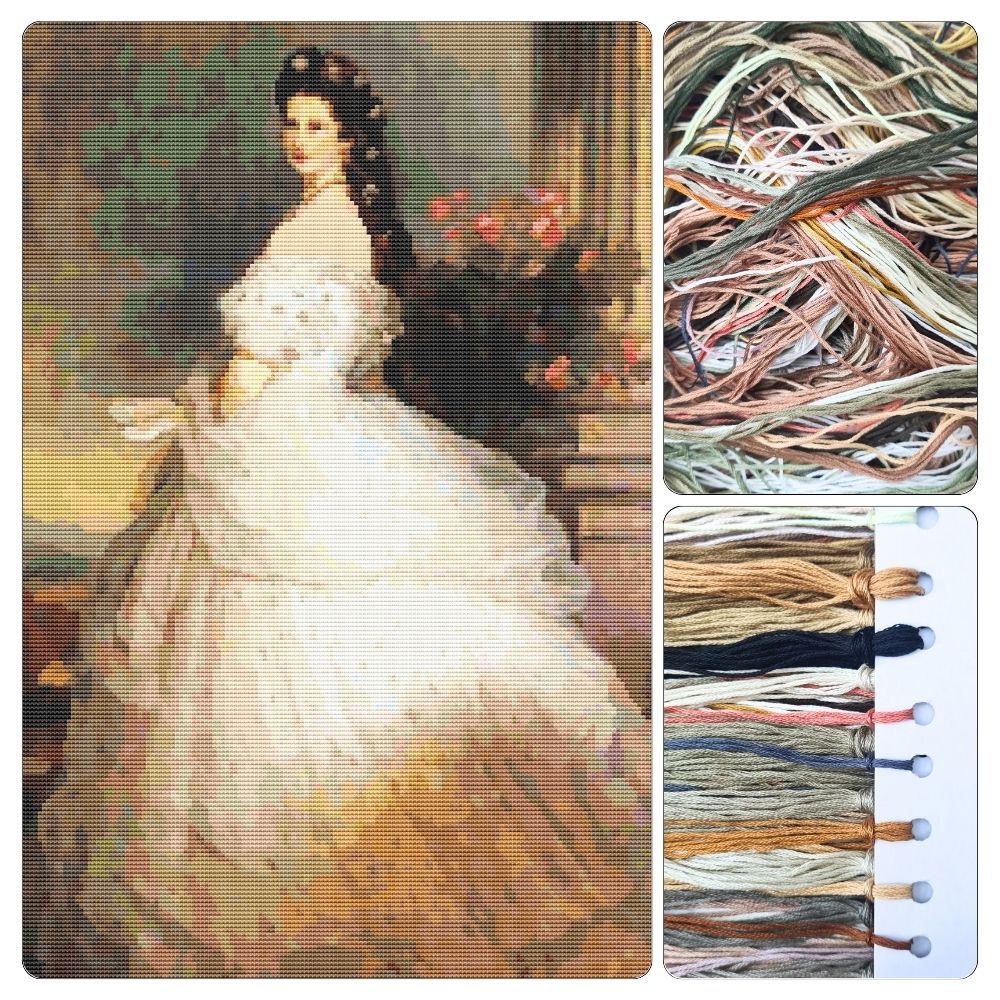 Empress Elizabeth of Austria Cross Stitch Kit - Premium Cross Stitch Kit - Franz Xaver Winterhalter
