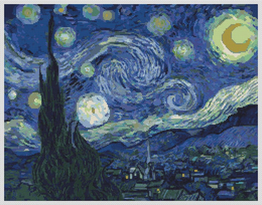 My Experience in stitching The Starry Night by Vincent van Gogh