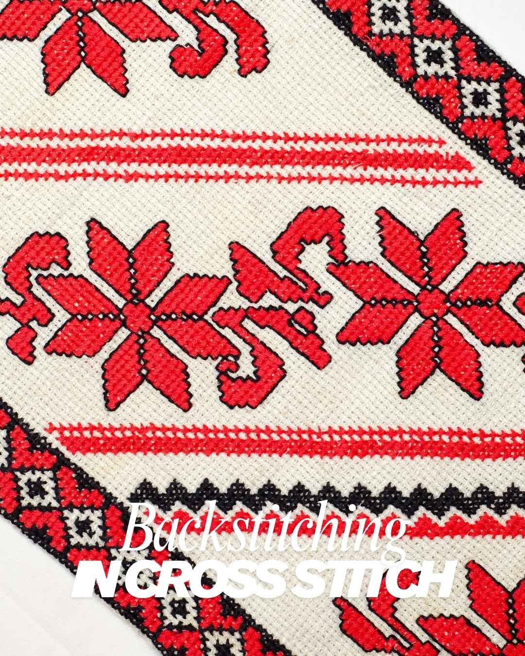 Backstitching in Cross Stitch