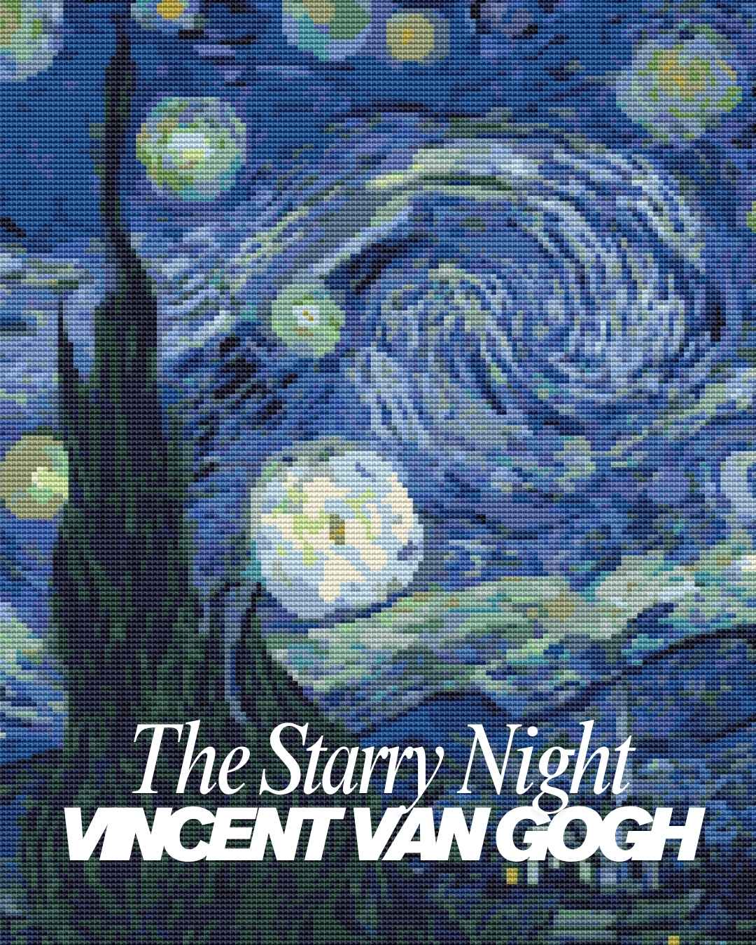 My Experience in stitching The Starry Night by Vincent van Gogh