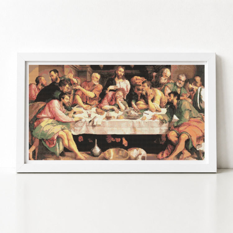 The Last Supper Cross Stitch Kit - Premium Cross Stitch Kit - Jacopo Bassano