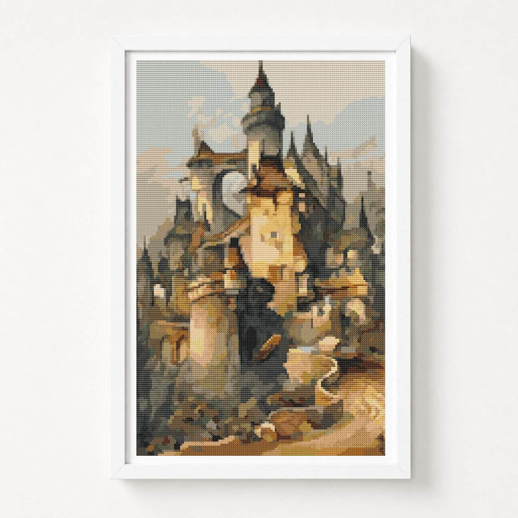 Romantic Castle Cross Stitch Kit - Premium Cross Stitch Kit - Hanns Bolz
