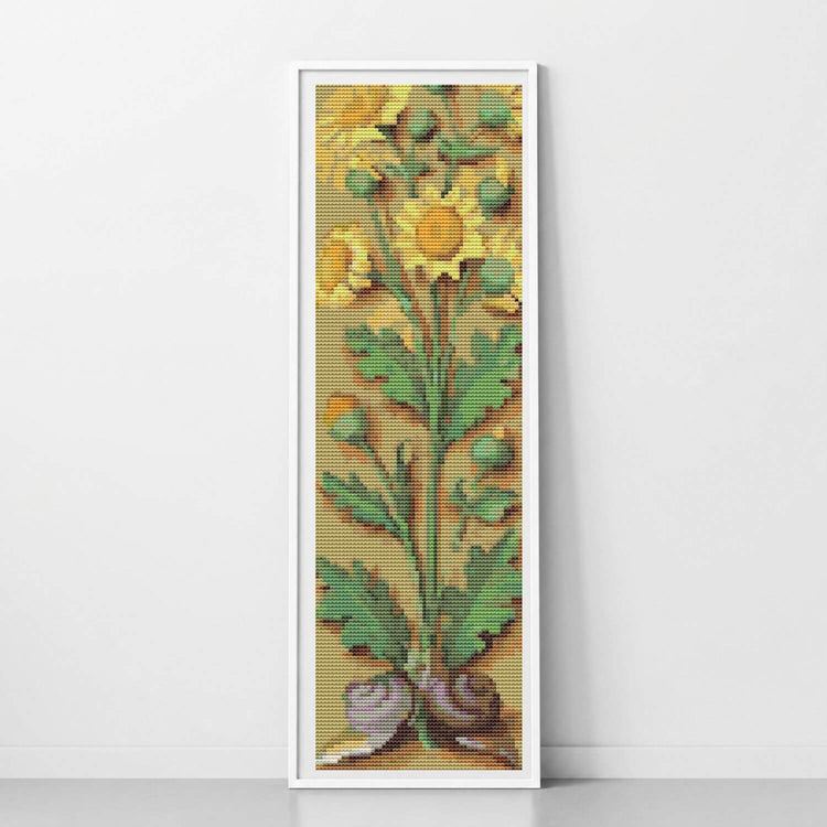 Yellow Flowers Cross Stitch Kit - Premium Cross Stitch Kit - Jean Bourdichon