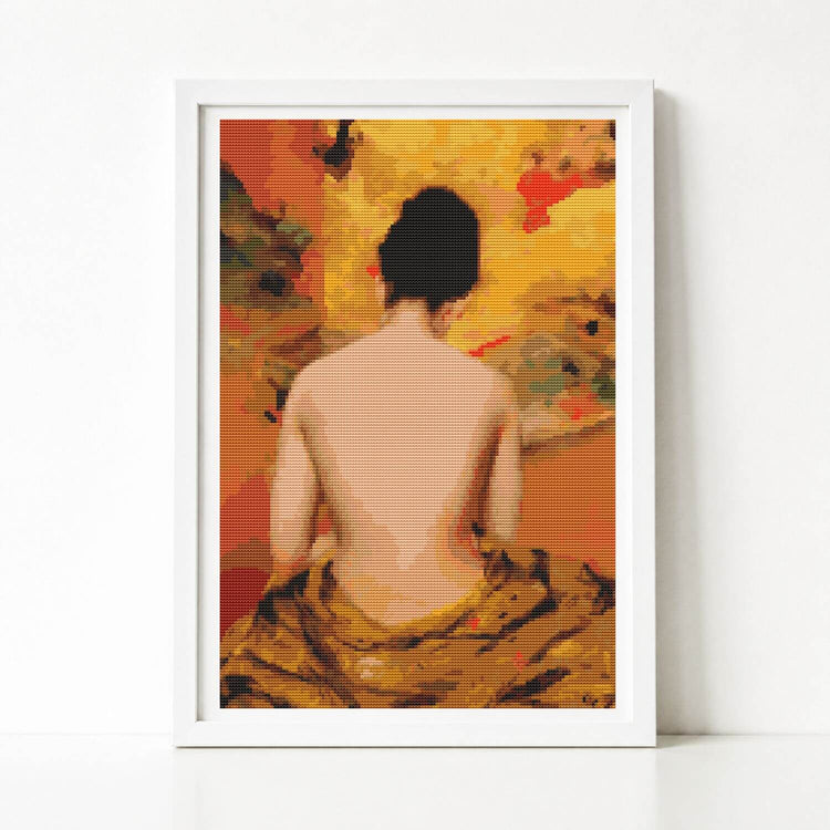 Back of a Nude Cross Stitch Kit - Premium Cross Stitch Kit - William Merritt Chase