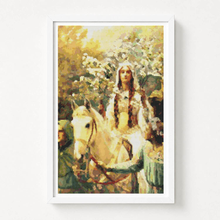 Lady Godiva Cross Stitch Kit - Premium Cross Stitch Kit - John Collier