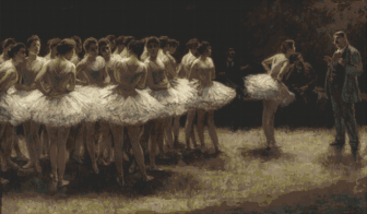 The Strike of the Ballerinas Cross Stitch Kit - Premium Cross Stitch Kit - Nicolaas Van Der Waay
