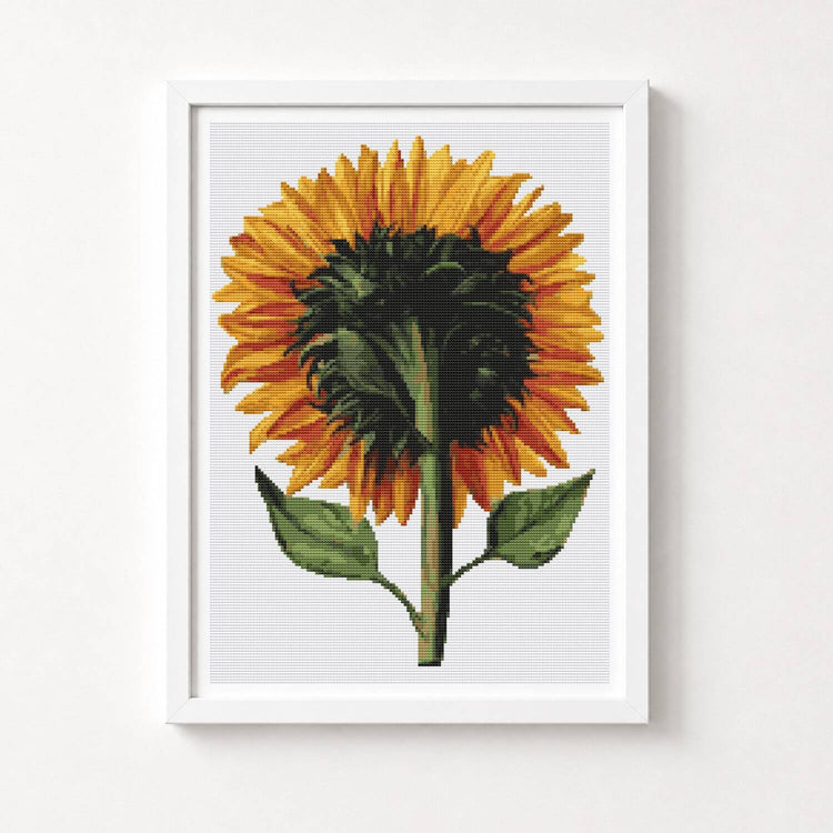 Sunflower Seen from the Back Cross Stitch Kit - Premium Cross Stitch Kit - Daniel Froeschl