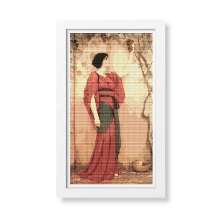 The Tease Cross Stitch Kit - Premium Cross Stitch Kit - John William Godward