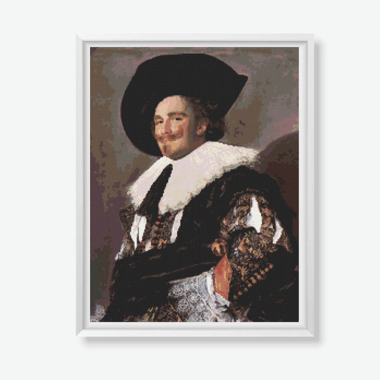 The Laughing Cavalier Cross Stitch Pattern - Premium Cross Stitch Pattern - Frans Hals