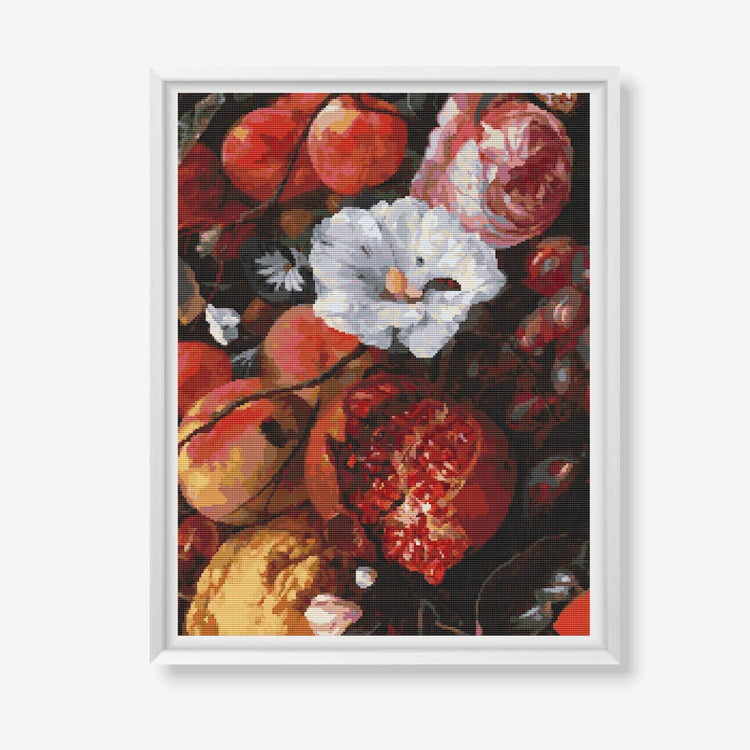 Festoon of Fruit and Flowers Cross Stitch Kit - Premium Cross Stitch Kit - Jan Davidsz. de Heem