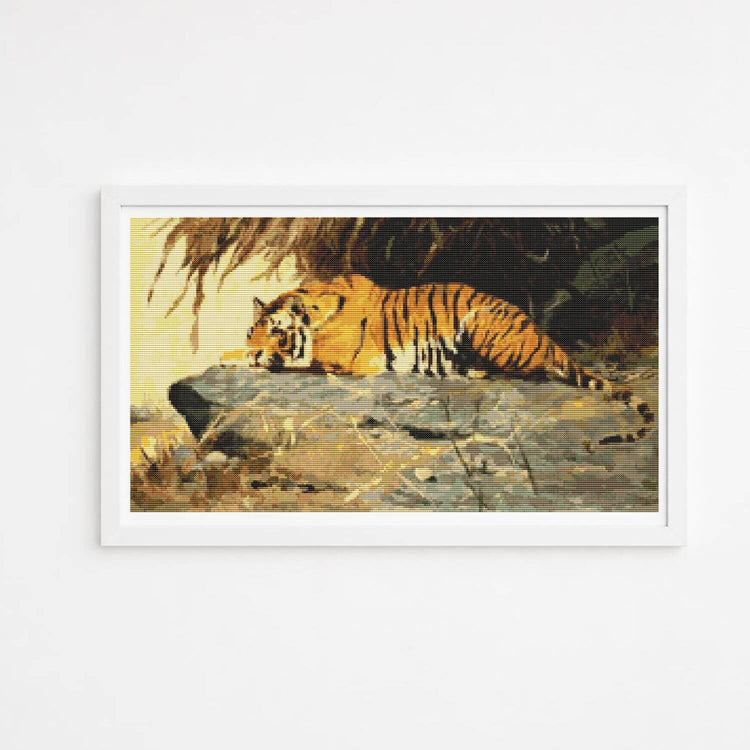 African Elephant Cross Stitch Kit - Premium Cross Stitch Kit - Friedrich Wilhelm Kuhnert