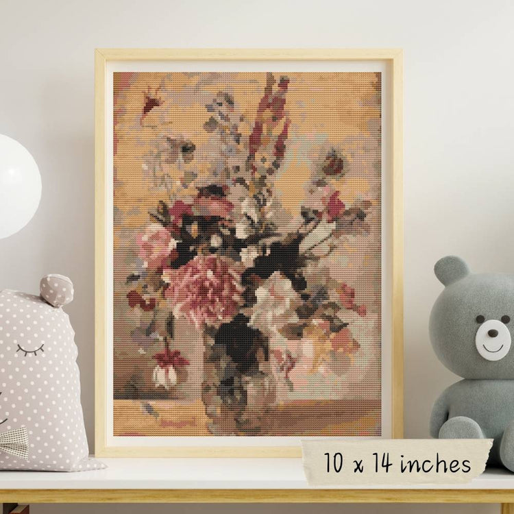 A Garden Bunch Cross Stitch Kit - Premium Cross Stitch Kit - George Lambert