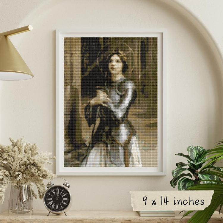 Joan of Arc Cross Stitch Kit - Premium Cross Stitch Kit - Charles - Amable Lenoir