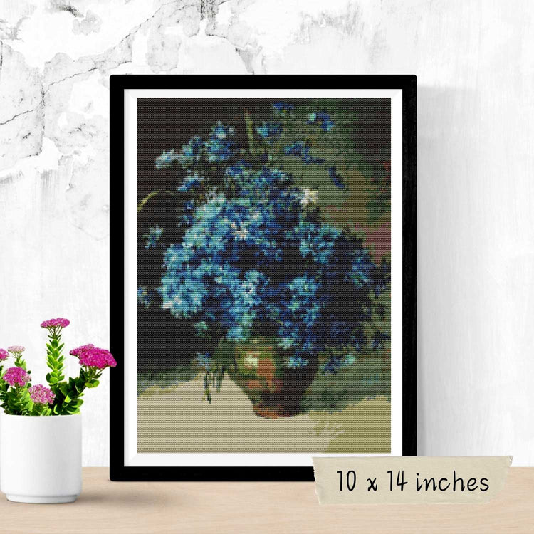Cornflowers Cross Stitch Kit - Premium Cross Stitch Kit - Isaac Levitan