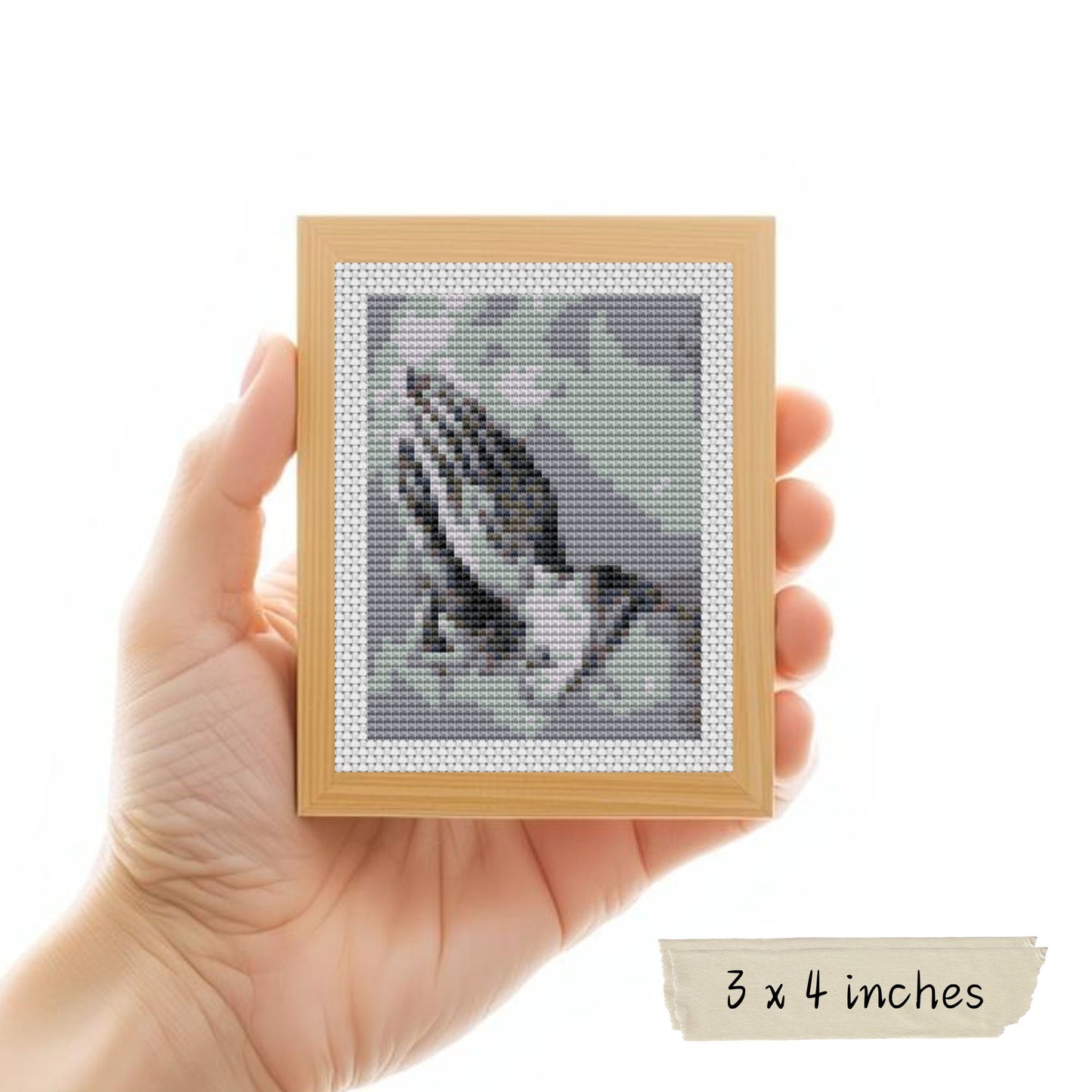 Praying Hands Miniature Cross Stitch Pattern