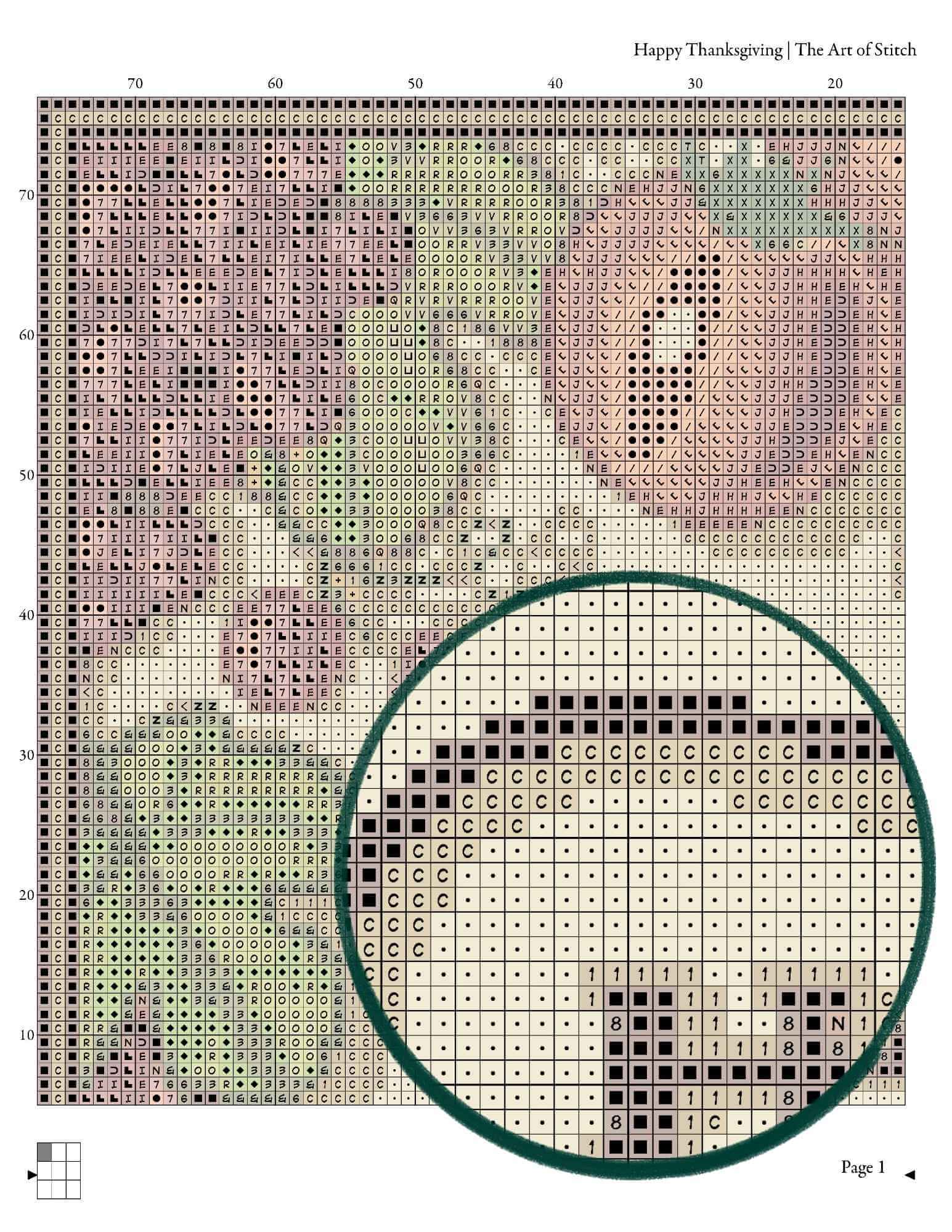 Happy Thanksgiving Cross Stitch Kit - Premium Cross Stitch Kit - The Art of Stitch