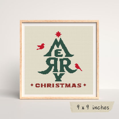 Merry Christmas Cross Stitch Pattern | The Art of Stitch